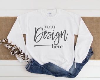 Hoodie Mockup Gildan Mockup 18500 Mockup White Hoodie Etsy