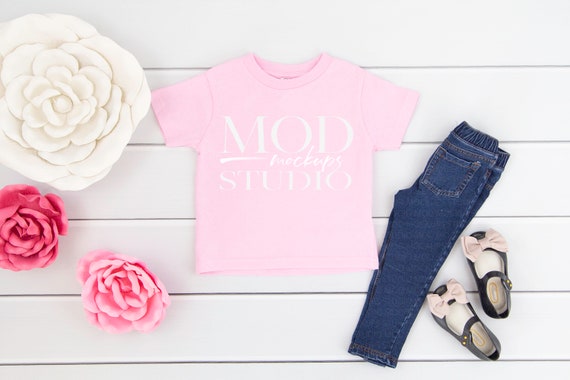 Valentine T-Shirt Mockup Rabbit Skins Pink 3301t Toddler Valentine T-Shirt Mockup Rabbit Skins Pink 3301t Toddler