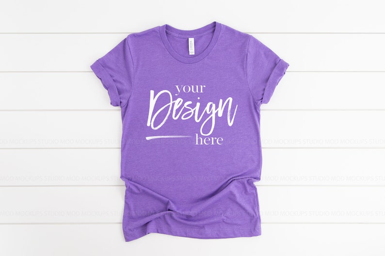 Download T Shirt Mockup Bella Canvas 3001 Mockup Heather Team ...