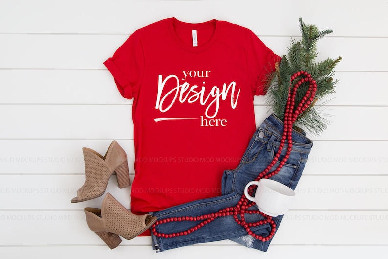 Download T shirt Mock up Holiday Mockup Christmas Mockup Mock-ups ...