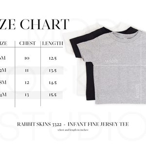 Rabbit Skins Size Chart Rabbit Skins 3322 Infant Size Chart Rabbit Skins Infant Shirt RS 3322 Size Chart Rabbit Skins Size 3322 Size Chart