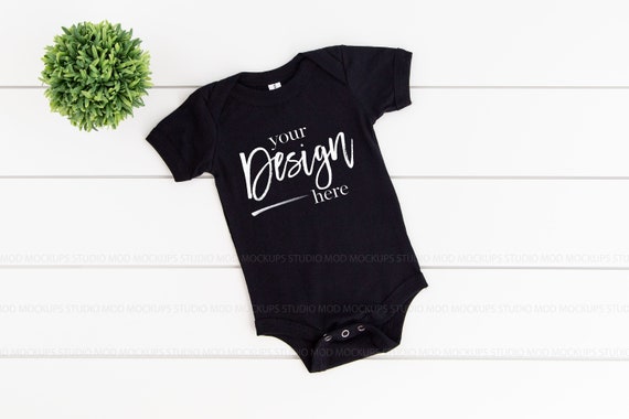 Baby Mockup Bella Canvas Mockup Baby Bodysuit Mockup Black Etsy