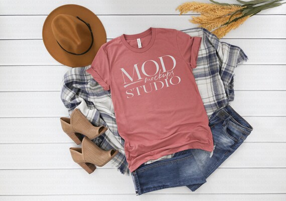 Bella Canvas 3413 Mauve Triblend T Shirt Mockup Fall Mockup Etsy