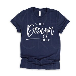 Mockup Tshirt NAVY Bella Canvas 3001 Mockup Flat Lay Mockup T-Shirt Mockup Digital Mockup Bella Canvas Mockup Mod Mockups Shirt MockUp Shirt