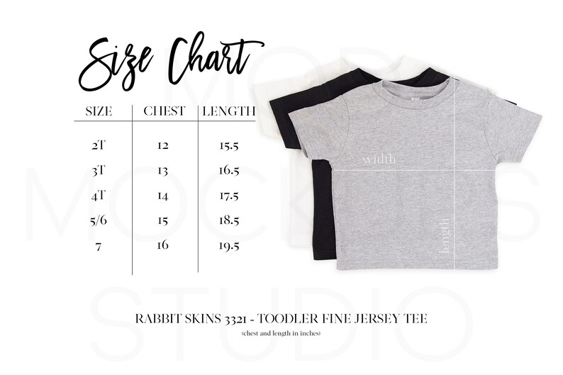 Rabbit Skins Size Chart Rabbit Skins 3321 Toddler Size Chart Etsy Ireland