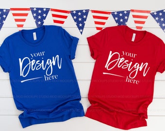 4th of July Mock up Shirt Flat Lay Shirt Mockup Tshirt Mockup Patriotic Mockup Clothing Mockups Mockup Tshirt Independence Day Couple Mockup