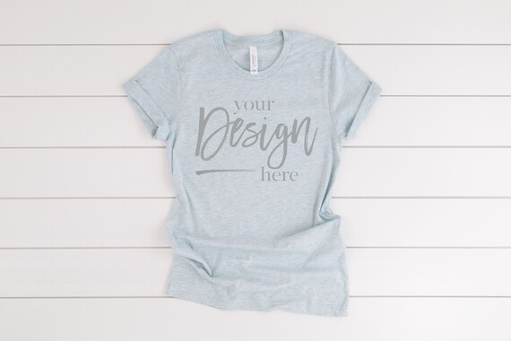 Bella Canvas 3001 Mockup Tshirt Mockup T Shirt Heather Prism Etsy