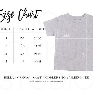 Bella Canvas 3001T Mockup | Bella Canvas Size Chart Youth Size Chart Bella 3001T | Bella Canvas 3001T Mockup Size Chart | 3001T Size Chart