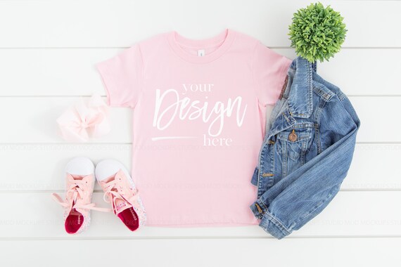 Kids Shirt Mockup 3001T PINK Toddler Mockup Kids Mockup Tshirt Mockup Kids Mock up Shirt Mock ups Tee Mockup Tshirt Kids Mockup shirt