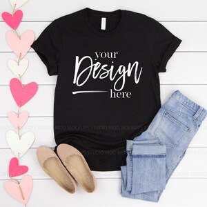 Mockup BLACK Bella Canvas Mockup Flat Lay Shirt Mockup Tshirt Mockup Digital Mockup Clothing Mockups Tee Mockup Tshirt Flat Lay Mockup shirt