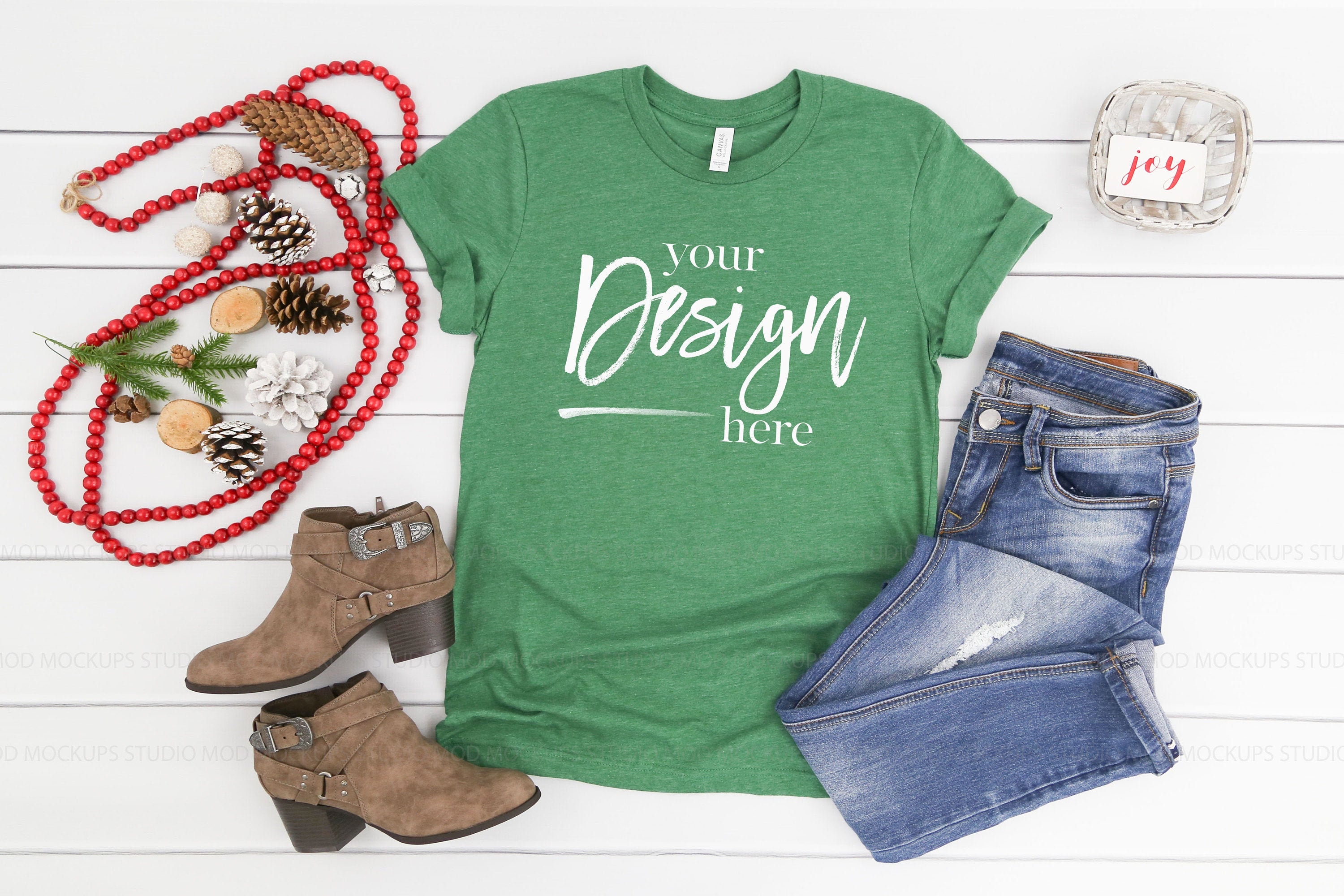 Download Mock-up Heather Grass Green Digital Mockup Shirt Mockup | Etsy