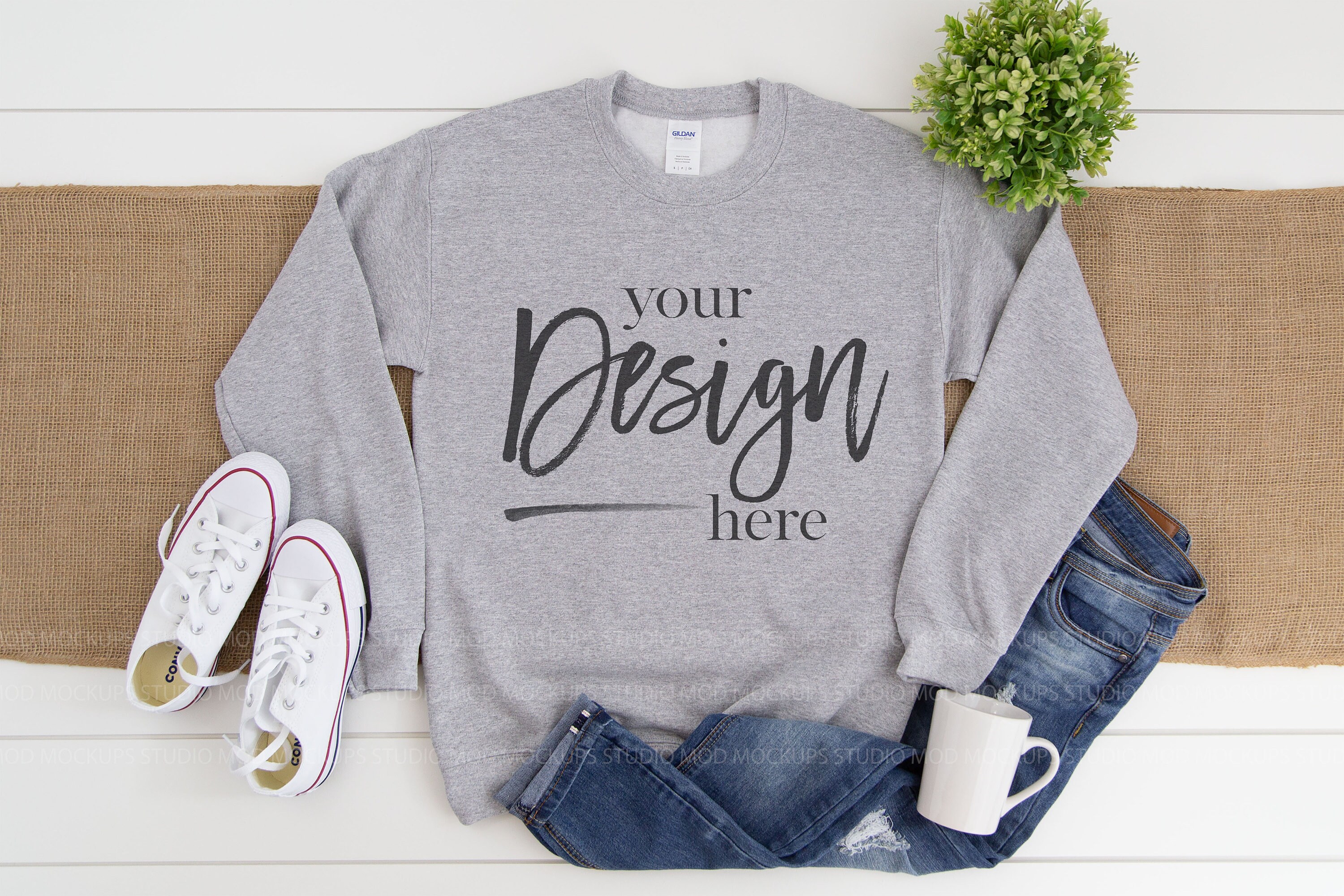 Download Gildan 18000 Mockup Farmhouse Mockup Sweatshirt Mockup Sport Etsy