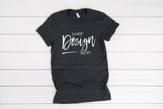 Digital Mockup Shirt Mockup Dark Grey Tshirt Mockup Clothing Etsy