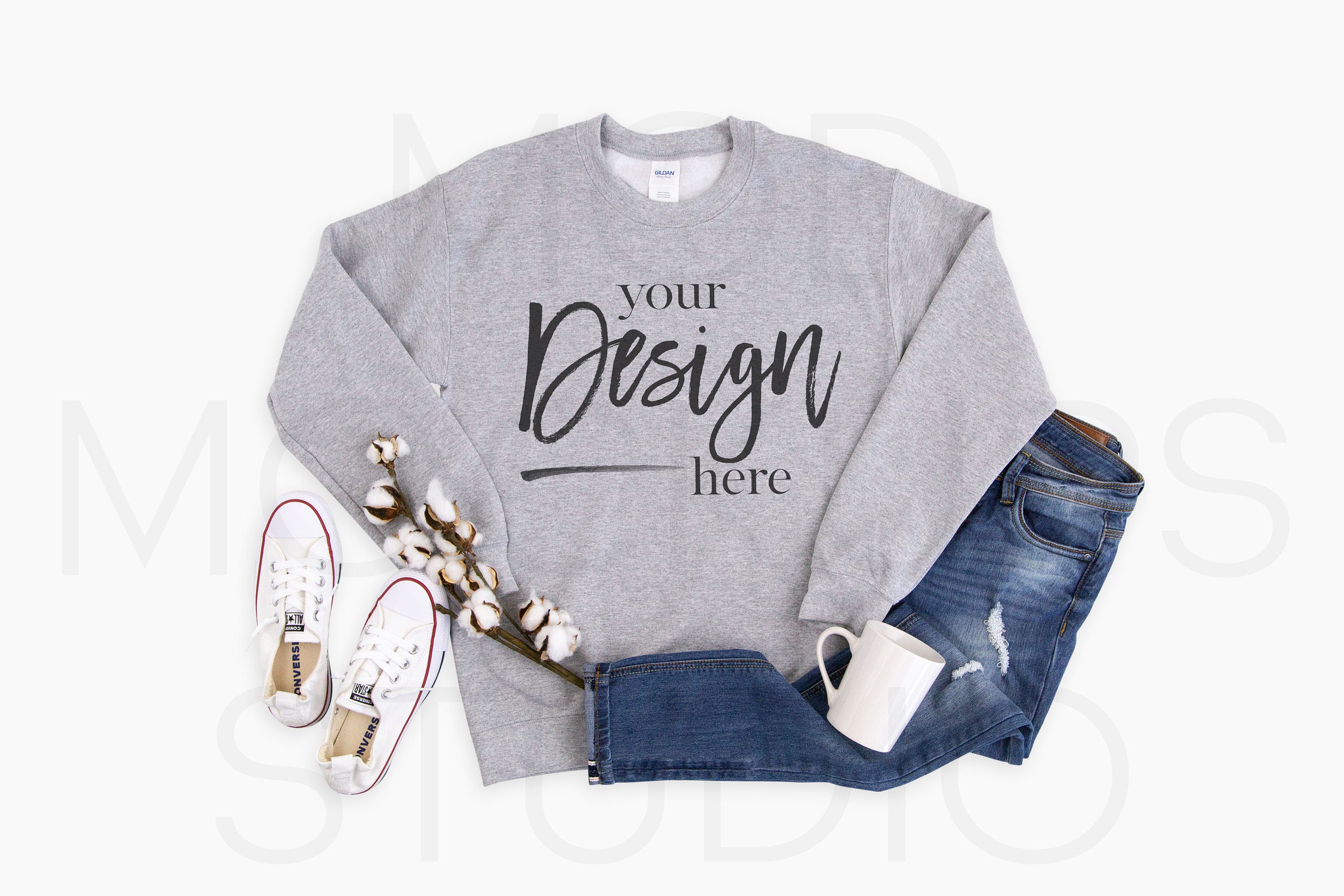 Download Gildan 18000 Mockup Farmhouse mockup Sweatshirt Mockup ...