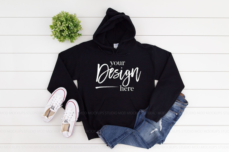 Download Hoodie Mockup Gildan 18500 Mockup BLACK Sweatshirt mock up ...