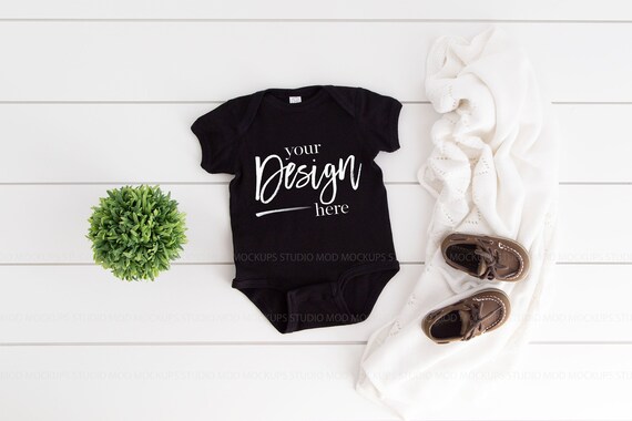 Rabbit Skins 4400 Mockups Hook And Loop Black Baby Mockup Etsy