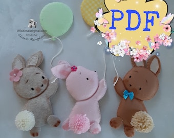 Bunny pattern tutorial, easy to make, PDF file, Photographic and described tutorial, bunny two poses