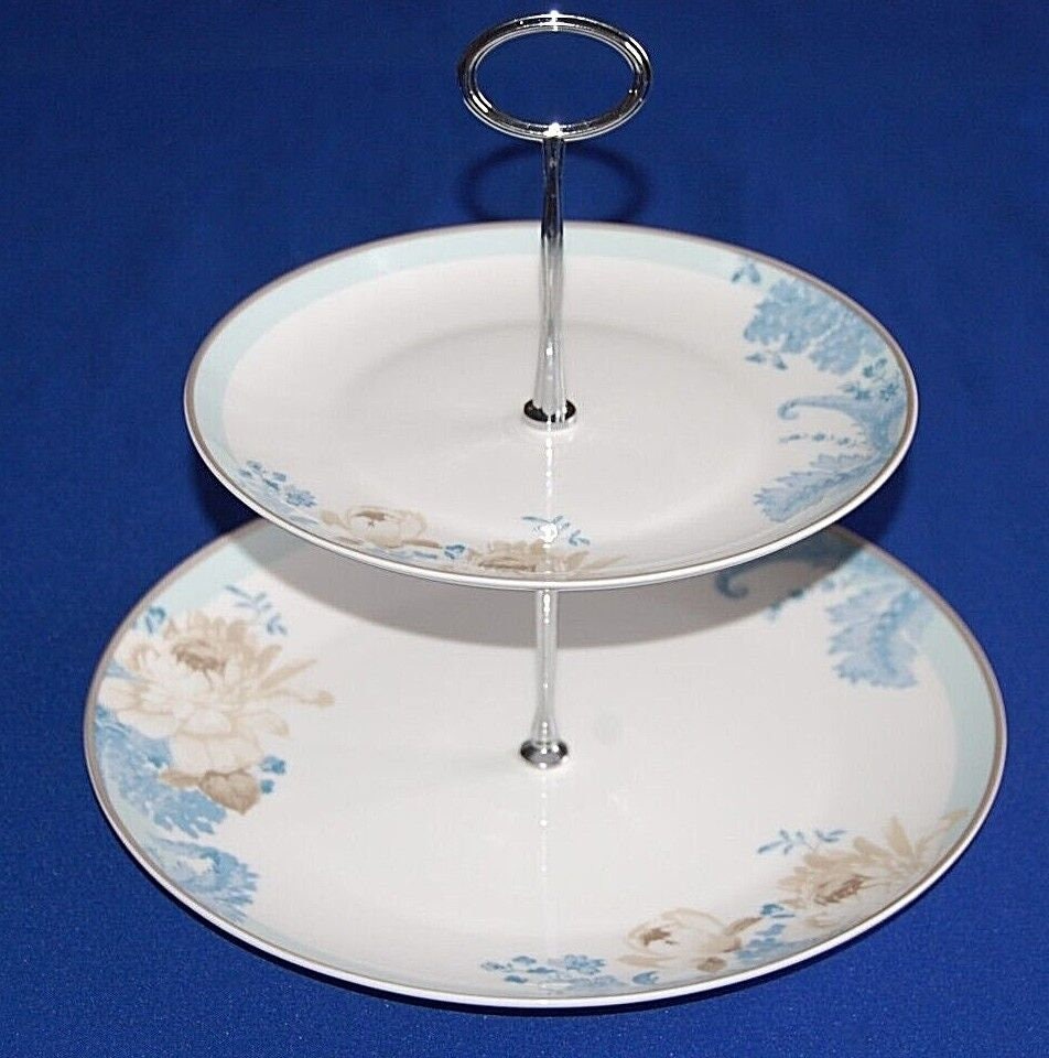 Two Tier Cake Stand Hammersley Golden Chrysanthemum 2 Tier Cake