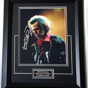 KEITH RICHARDS Signed Framed authentic 10 x 8  Photo Framed  Unique item