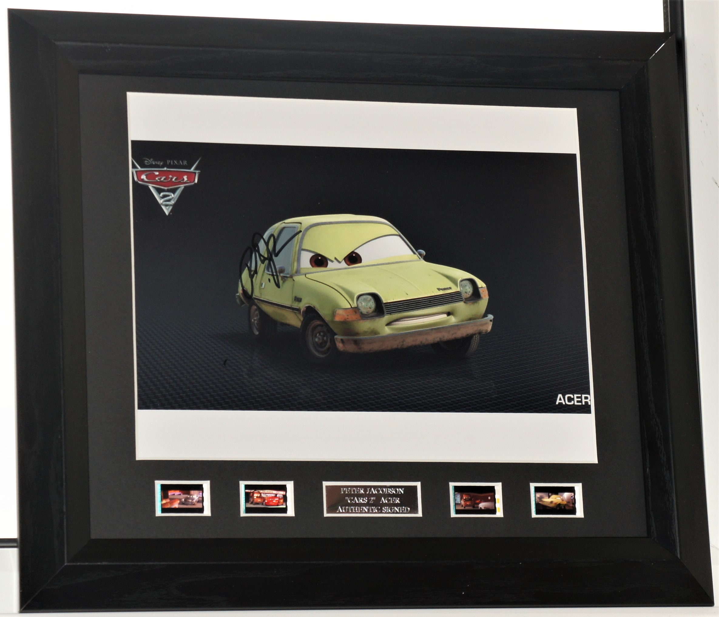 ピーター・ジェイコブソン直筆サイン入り Acer Cars 2 額入り 正規品