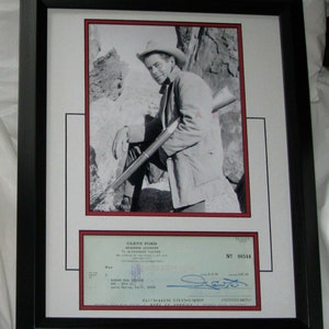 GLENN FORD Signed matted check / cheque  Guaranteed Authentic  Registered Dealer  Authentic signed Cheque  . Not Copy or  Printed