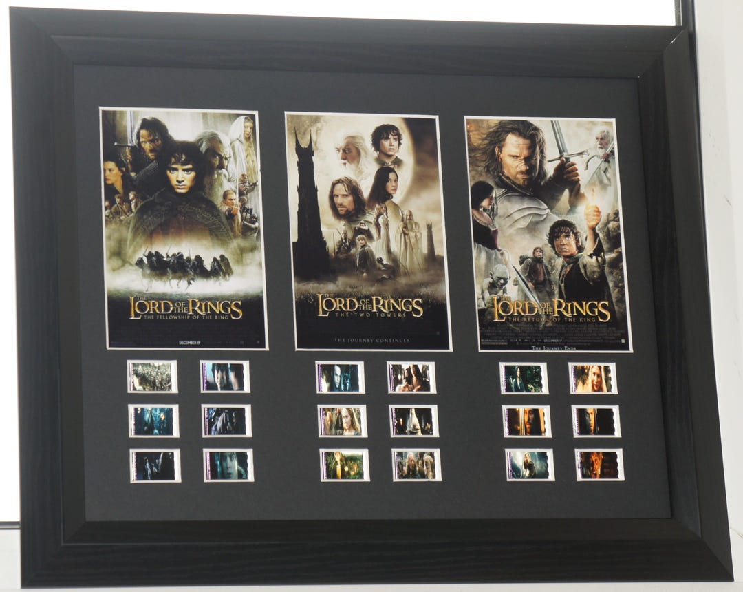Lord of the Rings TRILOGY Mounted Film Cells Framed - Etsy UK