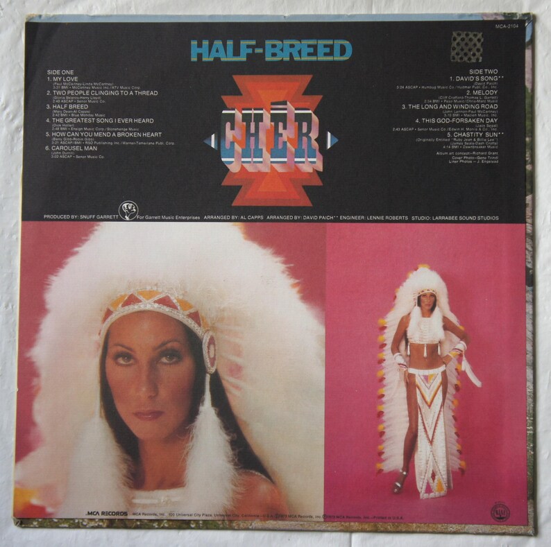 CHER SIGNED Album Cover Half Breed Signed Very Rare Registered Dealer ...