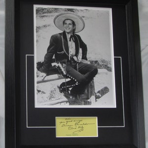 DUNCAN RENALDO Assinado The Cisco Kid Cartão emoldurado e assinado com foto autêntica, não copie ou imprima Revendedor registrado