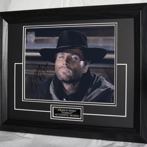 FRANCO NERO Signed &#39;Django&#39;  100 % Authentic Rare   Framed Registered Dealer