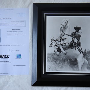 CLAYTON MOORE Signed The Lone Ranger  authentic Registered Dealer  Not Copy or  Printed