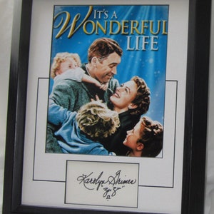KAROLYN GRIMES Handsigniert Zu ZuIts A Wonderful Life Signierte Karte mit Passepartout Karte mit Passepartout Keine Kopie oder gedruckte Signatur Registrierter Händler