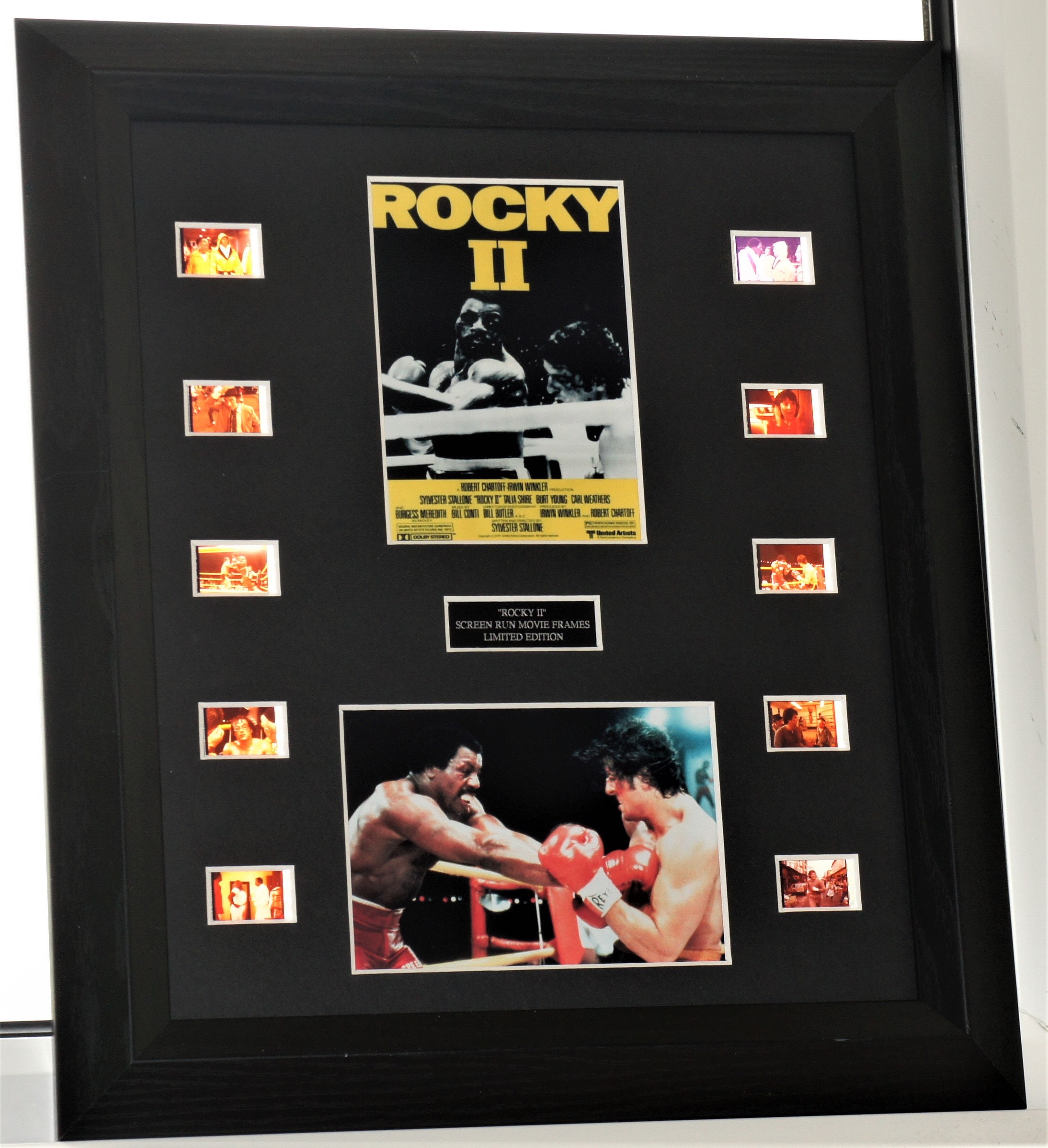 Rocky II Film Cell  Mount old Rare Screen  Run  Cells Classic Stallone Weathers Boxing