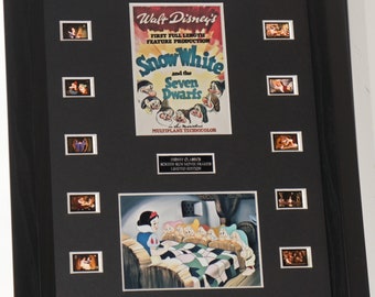 SNOW WHITE  Film Cell  Mount Rare Old Screen  Run Movie Cells Animation Classic Black Mount