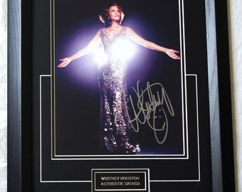 Whitney Houston Autograph on Original 12 Inch Vinyl Record Sleeve