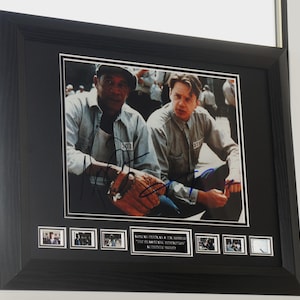 SHAWSHANK REDEMPTION Signed Morgan Freeman and Tim Robbins  Framed authentic Framed  Registered  Dealer  Unique item