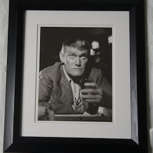 CHUCK CONNORS Signed The Rifleman Actor guaranteed authentic. Framed.  Registered Dealer # Not Copy or Printed