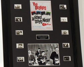 THE BEATLES A Hard Days Night Film Cell  Mount old Rare Screen  Run music Movie Cells