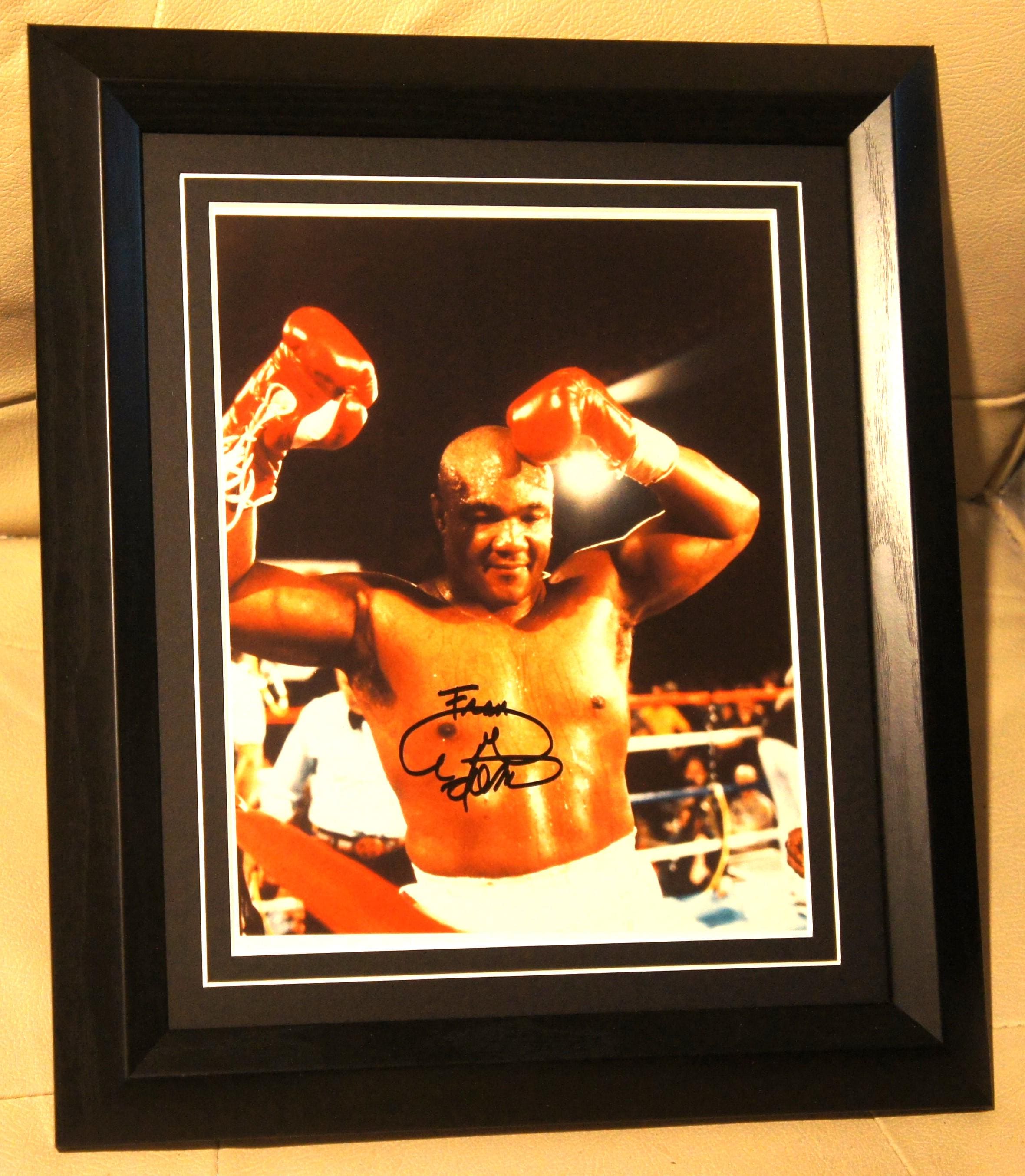 直筆サイン 本物 ジョージフォアマン 証明書付き