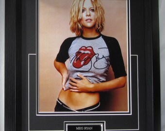 MEG RYAN Signed Autograph  100 % Authentic. Framed Registered Dealer  + Signing Details