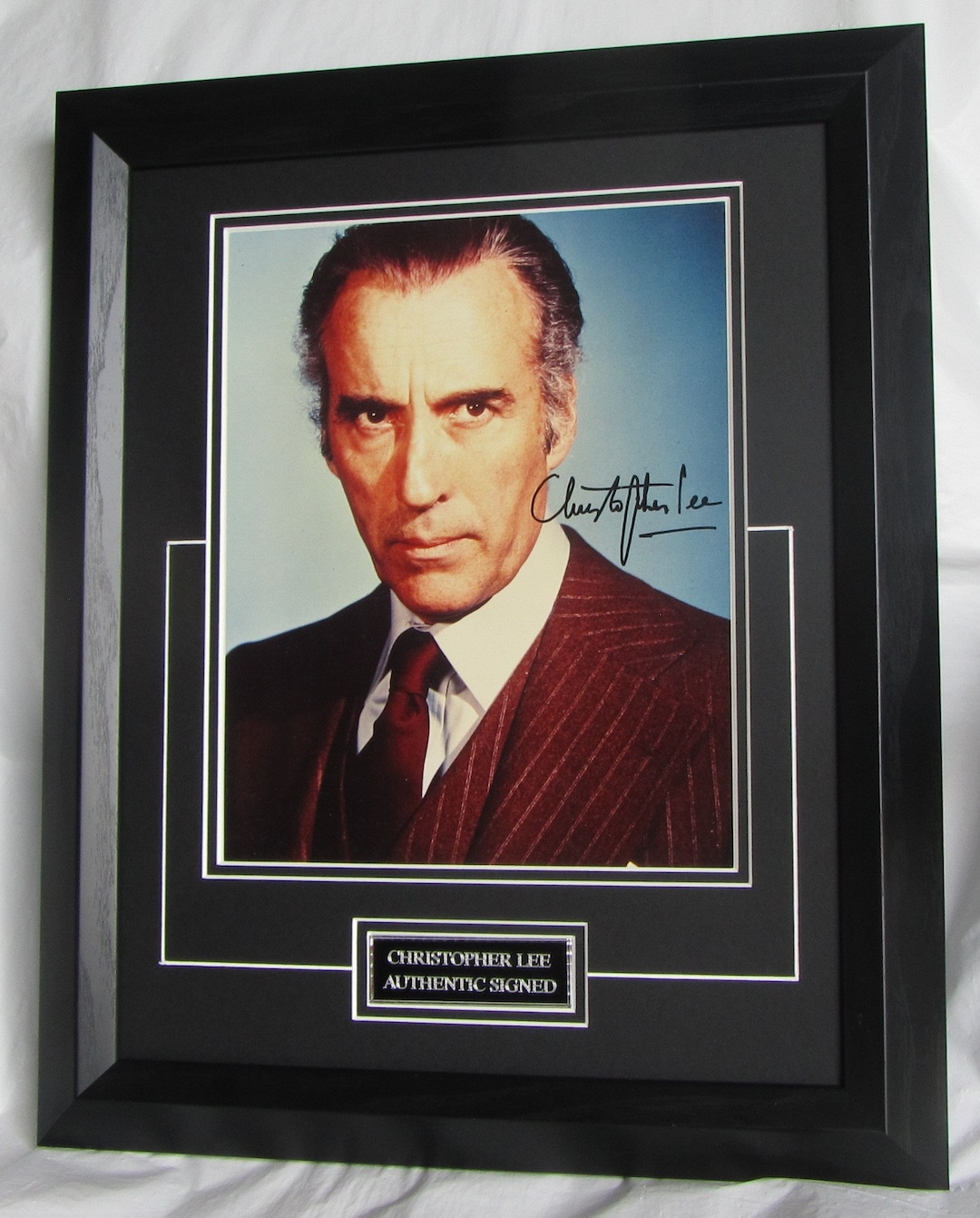 CHRISTOPHER LEE Signed 10 X 8 Photo Framed Not Copy or Printed ...