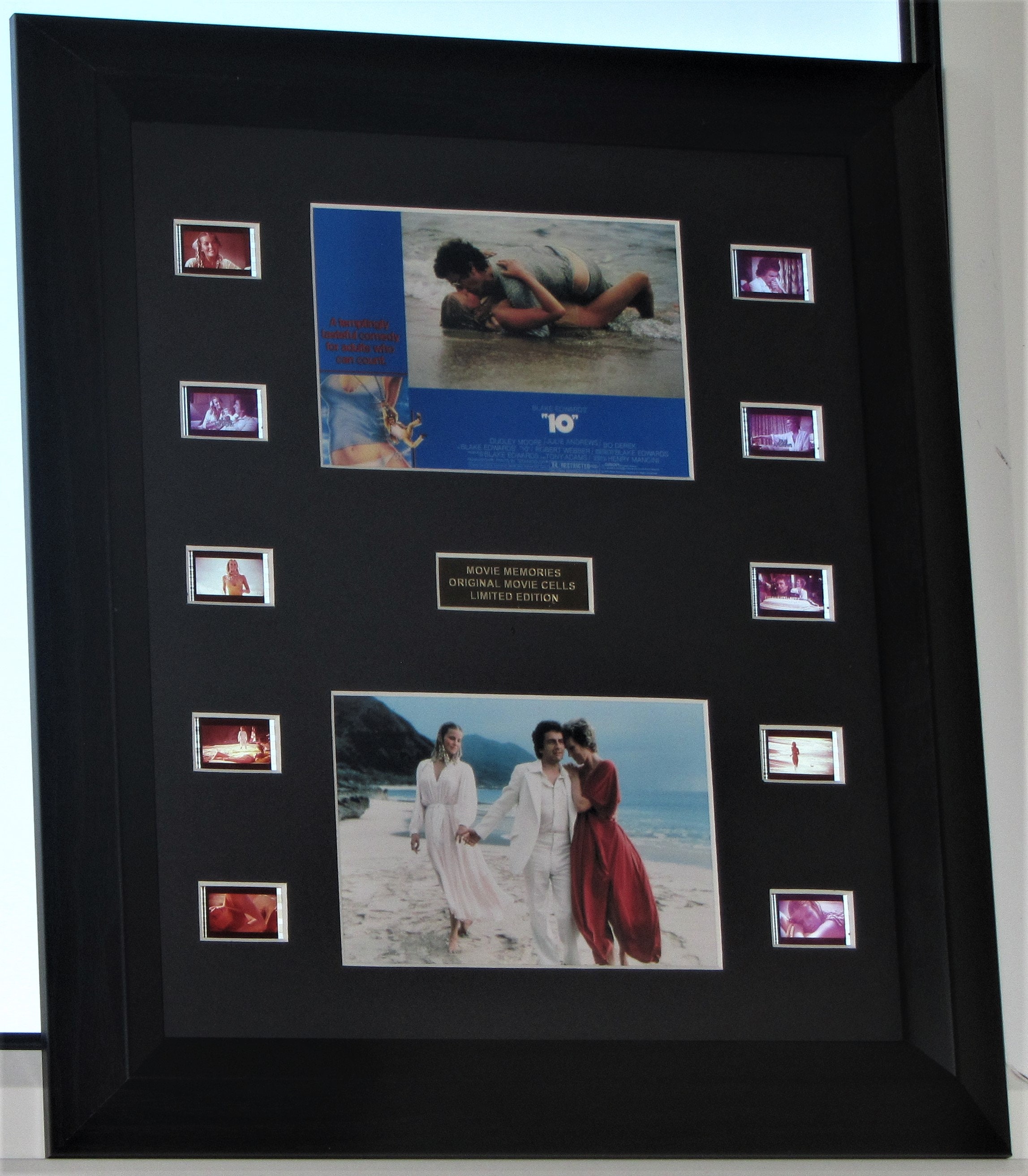 Image of 10 Bo Derek Dudley Moore Julie Andrews 1979 Film Cell Mount Old Rare Screen Run Cells