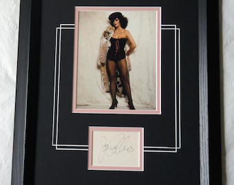 JOAN COLLINS  Signed matted card  Guaranteed Authentic  Registered Dealer  Authentic signed photo  . Not Copy or  Printed