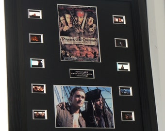 Pirates Of The Caribbean Curse of the Black Pearl Johnny Depp Film Cell  Mount old Rare Screen  Run Movie Cells