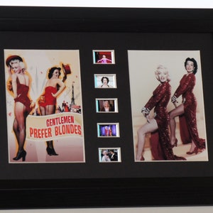 LES MESSIEURS PRÉFÈRENT LES BLONDES Marilyn Monroe Jane Russell Film montage sur cellule Rare Screen Run Movie Cells Film classique