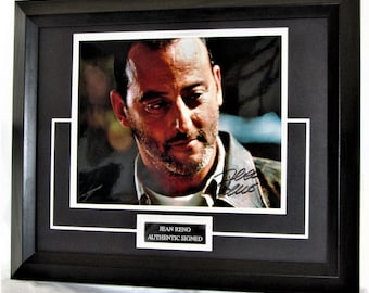 JEAN RENO signed Léon: The Professional actor (1994)  Framed authentic 10 x 8  Photo Framed A.F.T.A.L.. Registered  Dealer #199
