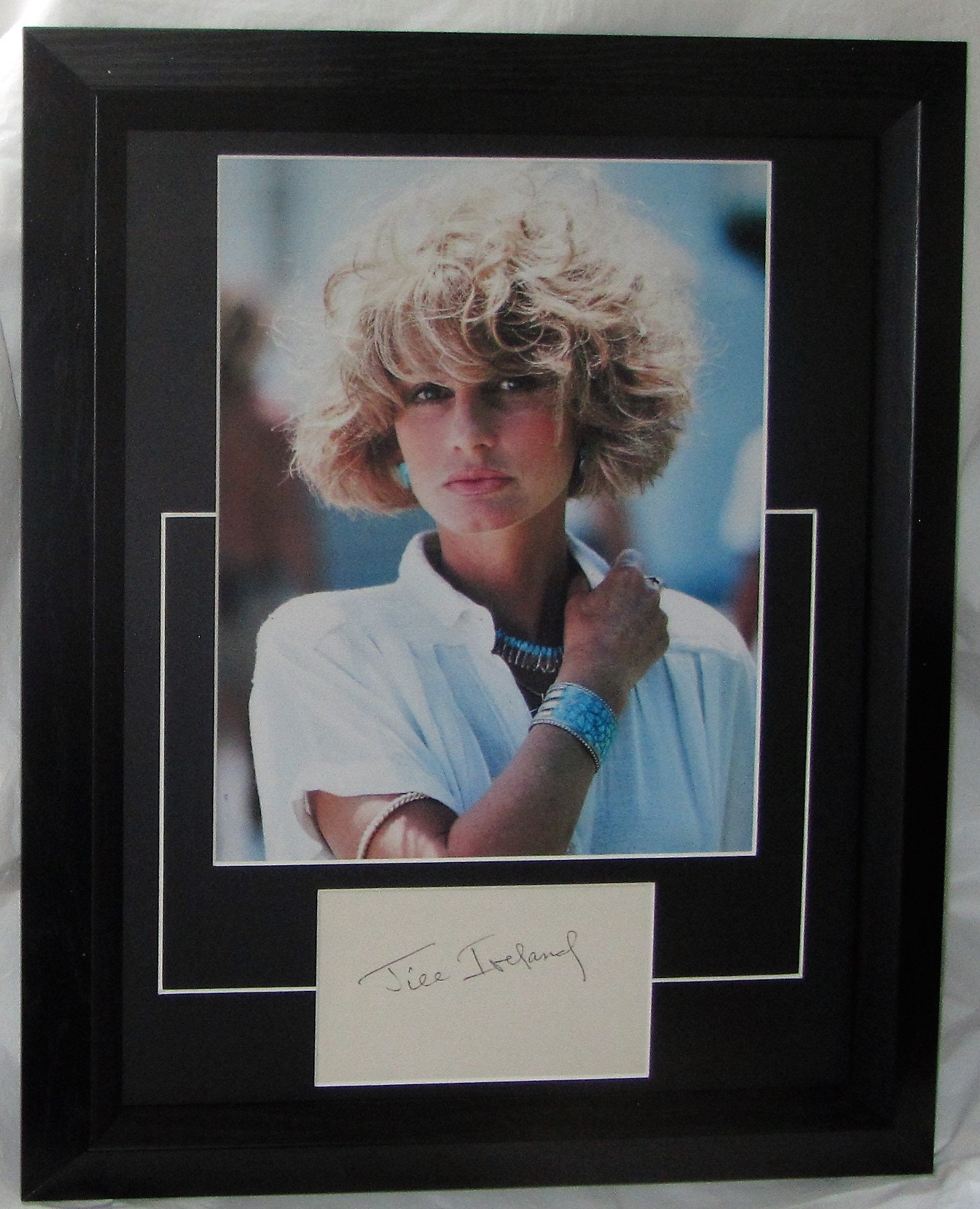 JILL IRELAND Signed Actress Charles Bronson Wife Matted