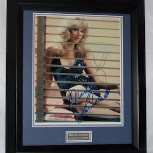 MORGAN FAIRCHILD signed Actress Beautiful authentic guaranteed Vintage Signed   Registered Dealer. Not Copy or  Printed