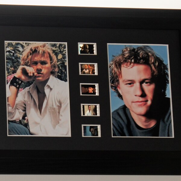 HEATH LEDGER Tribute   Film Cell  Mount Rare Screen  Run  Movie Cells  Classic Comedy Film