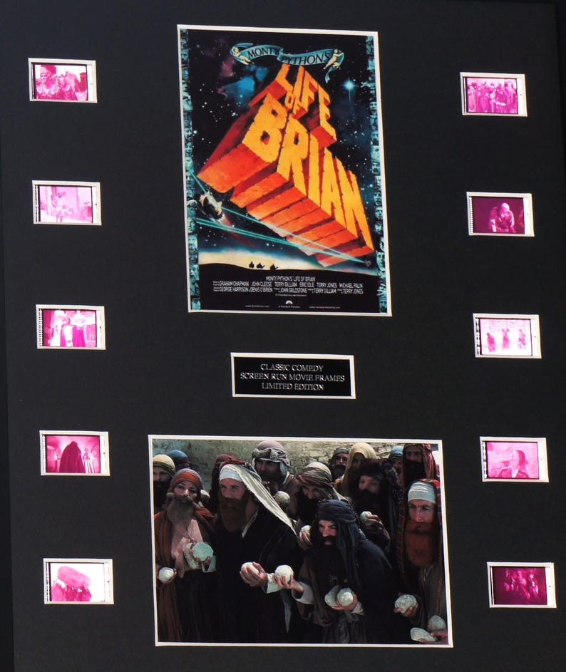 Monty Python Frame LIFE OF BRIAN Monty Python Film Cell Mount Old Rare Vintage Screen Run ...