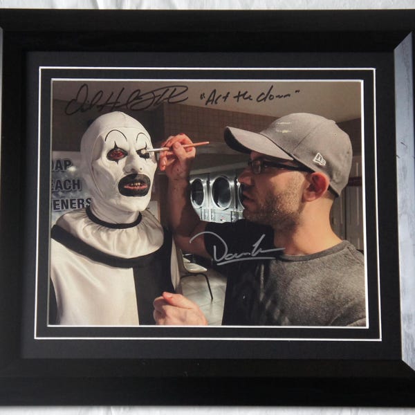 David Howard Thornton Art The Clown and Damien Leone Director Terrifier signed  Registered Dealer Not Copy Or Print
